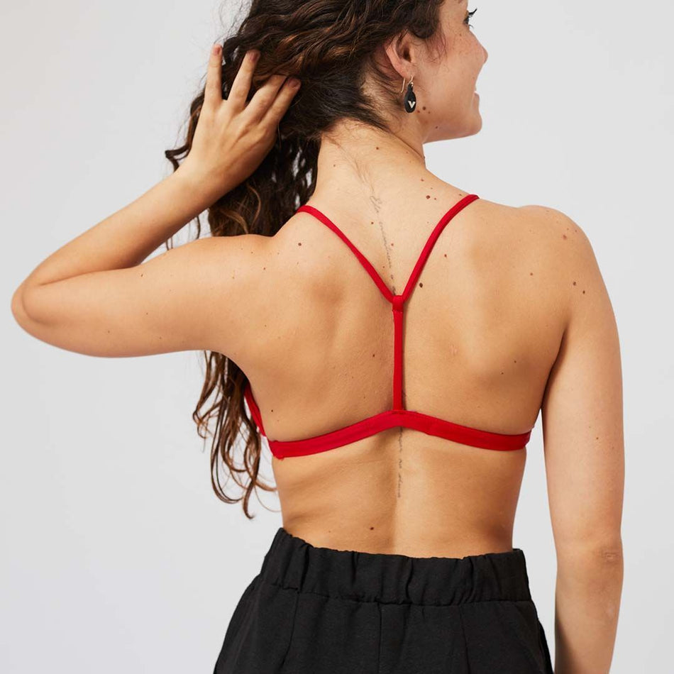 Top Tiras Finas Vermelho