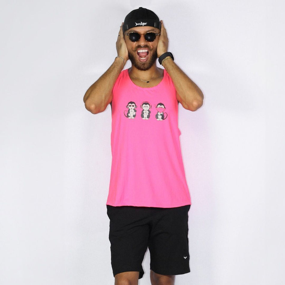 Regata Macaquinhos Rosa Neon